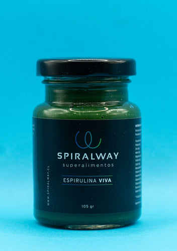 Frasco de espirulina viva Spiralway superalimentos. Alimentos para deportistas, ciclistas, corredores,, atletas de alto rendimiento e incluso astronautas.  